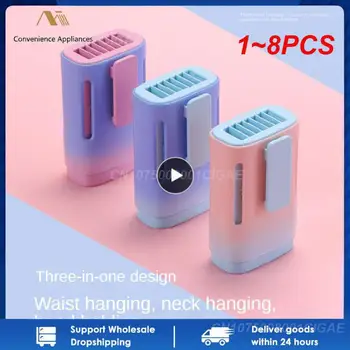 1~8PCS Mini Krku Ventilátor Prenosné Bladeless USB Nabíjateľné Stlmiť Športové Fanúšikov, pre Vonkajšie Ventilador Prenosné Chladiace Jelly