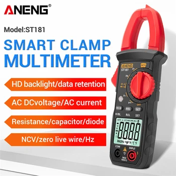 ANENG ST181 Digitálne Svorka Meter 4000 Počíta DC/AC Prúd Multimeter Ammeter Napätie Tester Auto Amp Hz Kapacita NCV Ohm Test