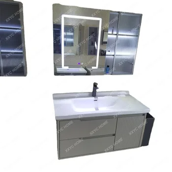 Dub Kúpeľňa Korpusová Zmes Moderný Minimalistický Kúpeľňa Umývadlo Keramické Celý Washbin Umývadlo Smart Umývadlo