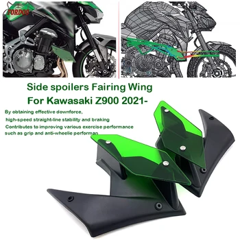 Pre Kawasaki Z900 Z 900 2021 2022 2023 Motocykel Časti Bočné spojlery Prítlak Nahé Spoilery Pevné Krídlo Winglet Kapotáže Krídlo