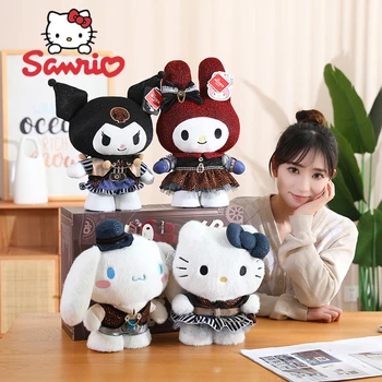 Skutočné Sanrio Kuromi Bábika Melódie Cinnamoroll Hello Kitty Plyšové Hračky Bábiky Dáva Dievča, Darček K Narodeninám Roztomilé Plyšové Halloween Darček