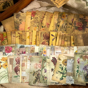 Yoofun 100ks/veľa Vintage Materiál Papier Pamäti Obrázky Vestník Scrapbooking Papier Karty Pozadí Dekorácie Memo Pad kancelárske potreby